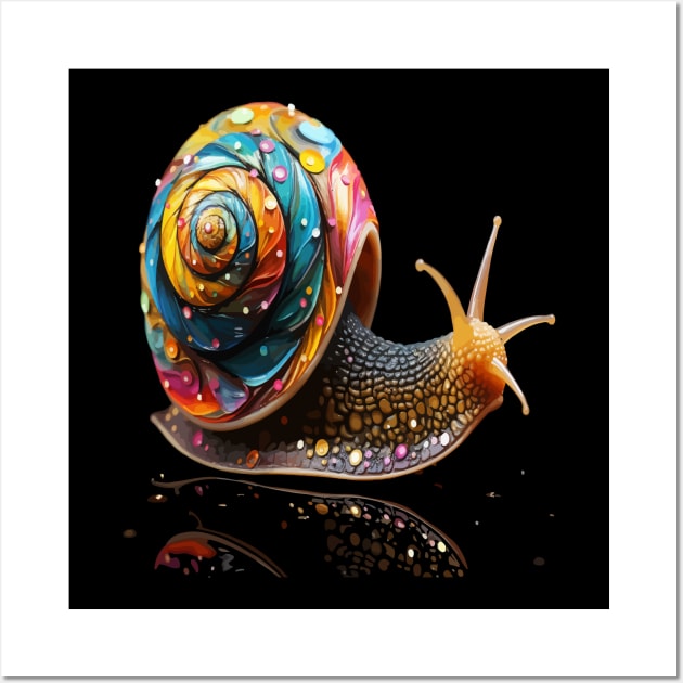 Snail Rainbow Wall Art by JH Mart